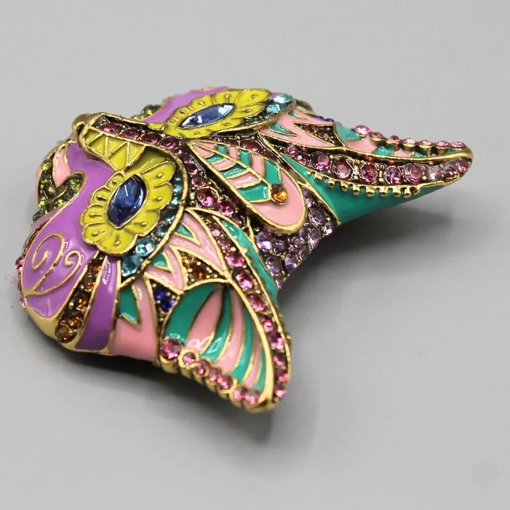 Cat art pin brooch jewelry animal colorful fashion large brand new